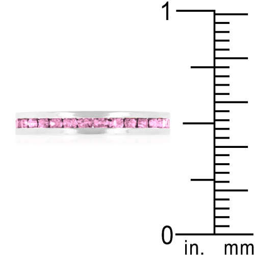 Stylish Stackables Pink Silver Ring #7 *USA IMPORT* Local Stock